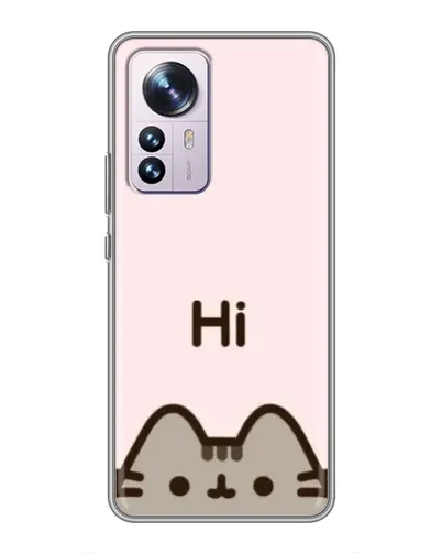 Чехол для Xiaomi 12 / 12X с картинкой «Пушин говорит Hi» Чехол для Xiaomi 12 / 12X с картинкой «Пушин говорит Hi»