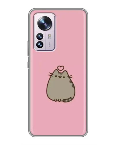 Чехол для Xiaomi 12 / 12X с картинкой «Pusheen сердце» Чехол для Xiaomi 12 / 12X с картинкой «Pusheen сердце»