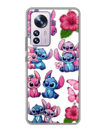 Чехол для Xiaomi 12 / 12X с картинкой «Стикеры Stitch и Angel» Чехол для Xiaomi 12 / 12X с картинкой «Стикеры Stitch и Angel»