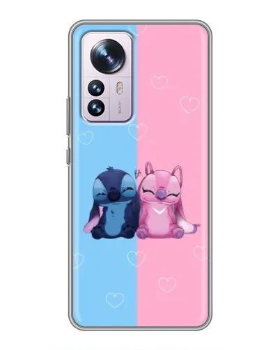 Чехол для Xiaomi 12 / 12X с картинкой «Stitch и Angel Love» Чехол для Xiaomi 12 / 12X с картинкой «Stitch и Angel Love»