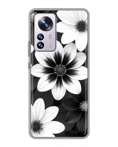 Чохол для Xiaomi 12 / 12X з картинкою «Монохромні айстри»