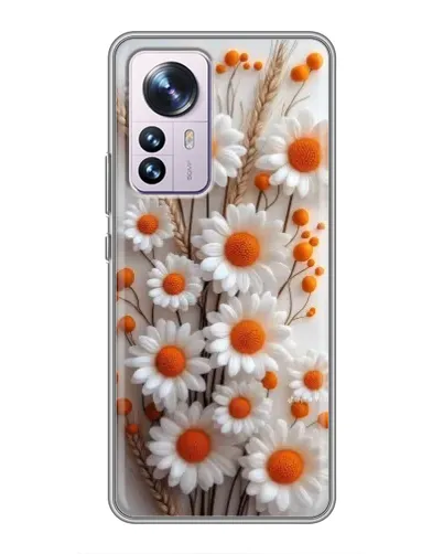 Чохол для Xiaomi 12 / 12X з картинкою «Білі сухоцвіти»