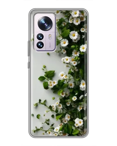 Чохол для Xiaomi 12 / 12X з картинкою «Гілка дрібних білих квітів»