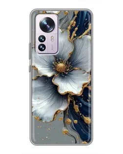 Чохол для Xiaomi 12 / 12X з картинкою «Біла квітка та золотий флюїд» Чохол для Xiaomi 12 / 12X з картинкою «Біла квітка та золотий флюїд»