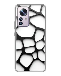 Чехол для Xiaomi 12 / 12X с картинкой «Белая объемная сетка» Чехол для Xiaomi 12 / 12X с картинкой «Белая объемная сетка»