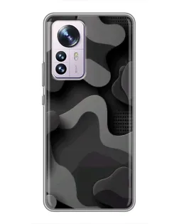Чохол для Xiaomi 12 / 12X з картинкою «Темний абстрактний камуфляж» Чохол для Xiaomi 12 / 12X з картинкою «Темний абстрактний камуфляж»