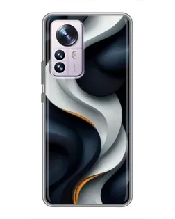 Чохол для Xiaomi 12 / 12X з картинкою «Об'ємні чорно-білі стрічки» Чохол для Xiaomi 12 / 12X з картинкою «Об'ємні чорно-білі стрічки»