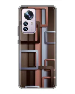 Чохол для Xiaomi 12 / 12X з картинкою «Коричневі об'ємні квадрати» Чохол для Xiaomi 12 / 12X з картинкою «Коричневі об'ємні квадрати»