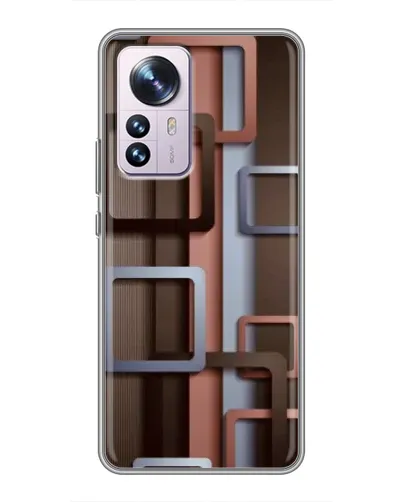 Чехол для Xiaomi 12 / 12X с картинкой «Коричневые объемные квадраты» Чехол для Xiaomi 12 / 12X с картинкой «Коричневые объемные квадраты»
