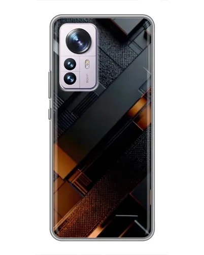 Чехол для Xiaomi 12 / 12X с картинкой «Черные геометрические блоки» Чехол для Xiaomi 12 / 12X с картинкой «Черные геометрические блоки»