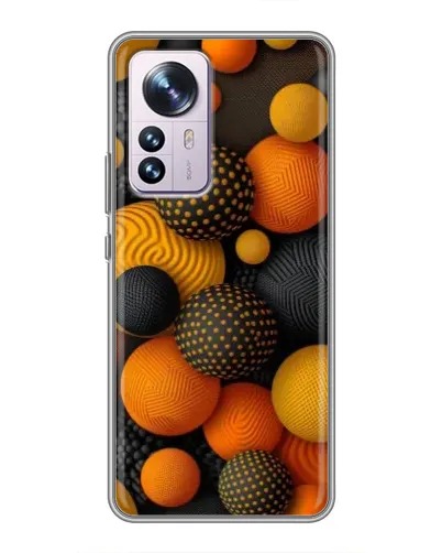 Чехол для Xiaomi 12 / 12X с картинкой «Объемные оранжевые сферы» Чехол для Xiaomi 12 / 12X с картинкой «Объемные оранжевые сферы»