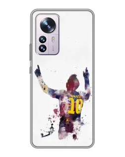 Чехол для Xiaomi 12 / 12X с картинкой «Акварельный Месси Барселона»