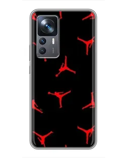 Чехол для Xiaomi 12T Pro с картинкой «Jordan Red Pattern» Чехол для Xiaomi 12T Pro с картинкой «Jordan Red Pattern»