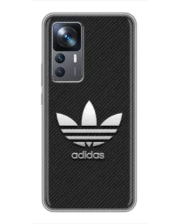 Чехол для Xiaomi 12T Pro с картинкой «Adidas Карбоновая текстура»
