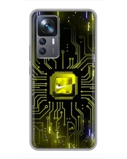 Чехол для Xiaomi 12T Pro с картинкой «Nike — золотая искра» Чехол для Xiaomi 12T Pro с картинкой «Nike — золотая искра»