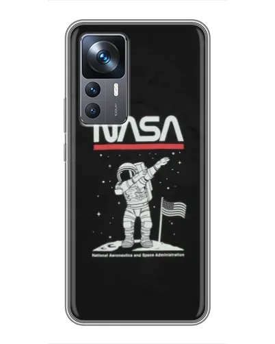 Чехол для Xiaomi 12T Pro с картинкой «NASA — шагаем по Луне» Чехол для Xiaomi 12T Pro с картинкой «NASA — шагаем по Луне»