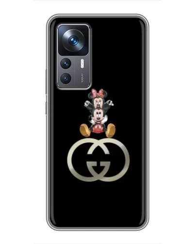 Чехол для Xiaomi 12T Pro с картинкой «Минни Маус на лого»