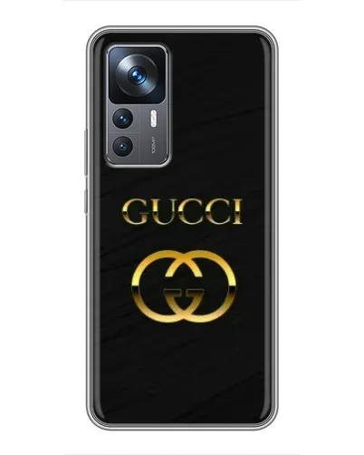 Чехол для Xiaomi 12T Pro с картинкой «Золотой логотип Gucci»