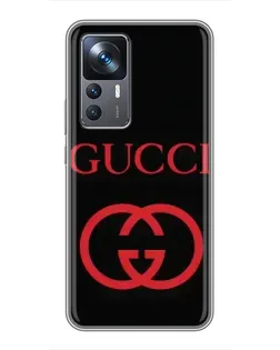 Чохол для Xiaomi 12T Pro з картинкою «Gucci — червоний логотип»