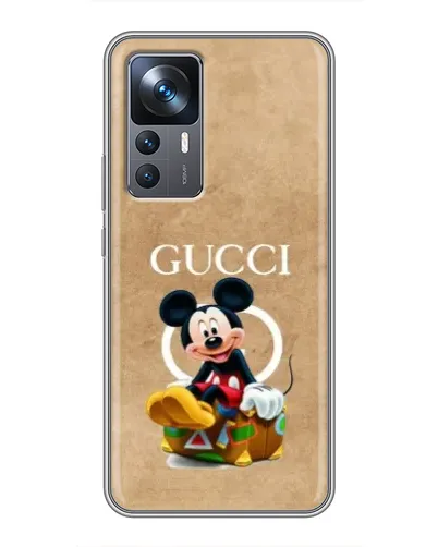 Чехол для Xiaomi 12T Pro с картинкой «Микки Маус Gucci — крафт»