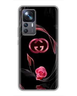 Чохол для Xiaomi 12T Pro з картинкою «Gucci — неонова троянда»