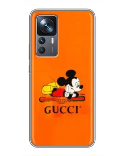 Чохол для Xiaomi 12T Pro з картинкою «Міккі Маус Gucci — помаранч»