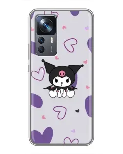 Чехол для Xiaomi 12T Pro с картинкой «Kuromi и лавандовые сердца»