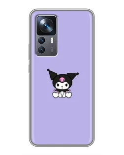 Чехол для Xiaomi 12T Pro с картинкой «Kuromi — фиолетовый минимализм»