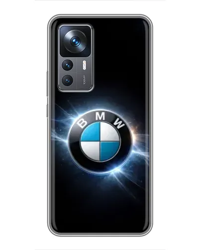 Чехол для Xiaomi 12T Pro с картинкой «BMW — неоновое сияние»