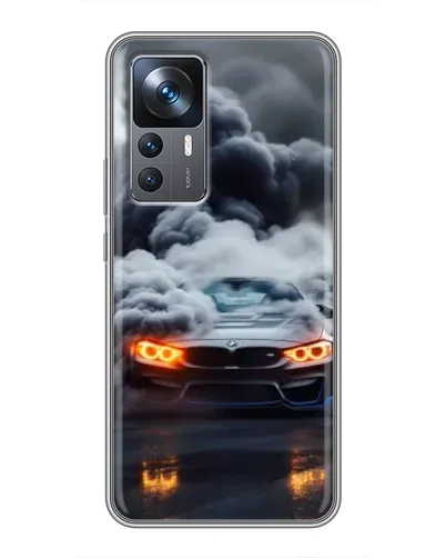 Чехол для Xiaomi 12T Pro с картинкой «BMW в дыму»