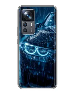 Чехол для Xiaomi 12T Pro с картинкой «BMW под дождем»