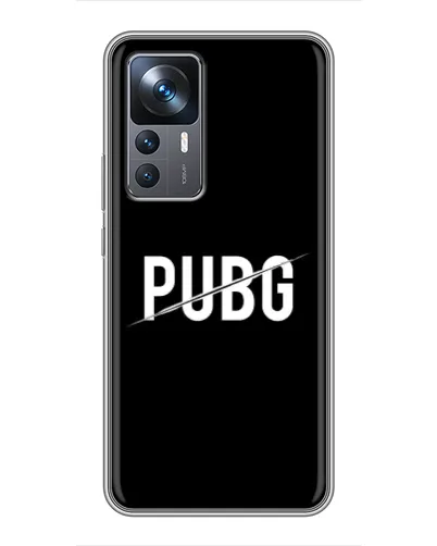 Чехол для Xiaomi 12T Pro с картинкой «PUBG — белый логотип»