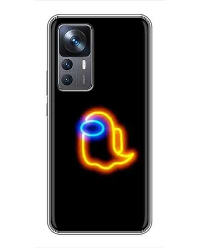 Чехол для Xiaomi 12T Pro с картинкой «Among Us неоновое сияние»