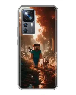 Чохол для Xiaomi 12T Pro з картинкою «Стів у лісі» Чохол для Xiaomi 12T Pro з картинкою «Стів у лісі»