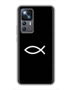 Чехол для Xiaomi 12T Pro с картинкой «Символ рыбы Jesus» Чехол для Xiaomi 12T Pro с картинкой «Символ рыбы Jesus»