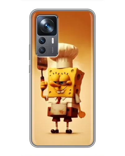 Чехол для Xiaomi 12T Pro с картинкой «Губка Боб повар»