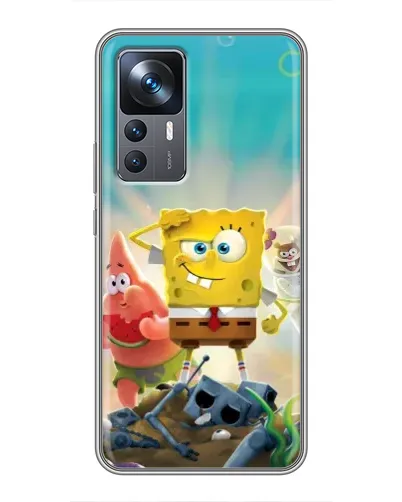Чехол для Xiaomi 12T Pro с картинкой «Спанч Боб победитель»