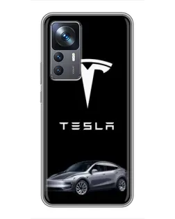 Чохол для Xiaomi 12T Pro з картинкою «Tesla Model Y»