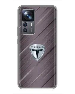 Чохол для Xiaomi 12T Pro з картинкою «Металева текстура Tesla»