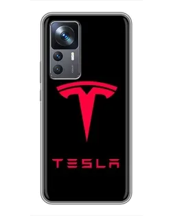 Чохол для Xiaomi 12T Pro з картинкою «Tesla Red Logo»