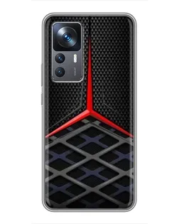 Чехол для Xiaomi 12T Pro с картинкой «Mercedes Carbon Grid»