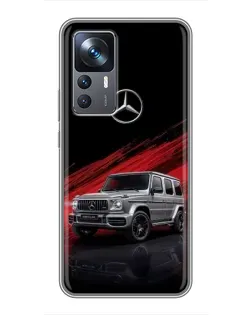 Чехол для Xiaomi 12T Pro с картинкой «Mercedes G-Class красный»