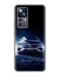Чехол для Xiaomi 12T Pro с картинкой «Ночной Mercedes EQ»