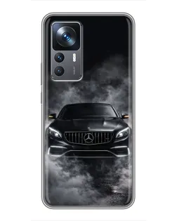 Чехол для Xiaomi 12T Pro с картинкой «Mercedes в дыму»