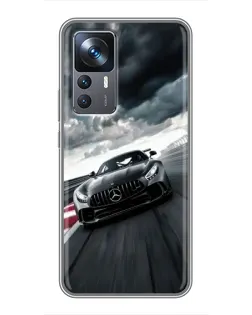 Чехол для Xiaomi 12T Pro с картинкой «Гоночный Mercedes AMG»