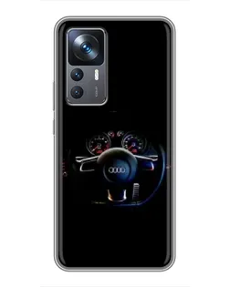 Чохол для Xiaomi 12T Pro з картинкою «Салон Audi — кермо» Чохол для Xiaomi 12T Pro з картинкою «Салон Audi — кермо»