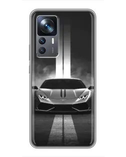 Чохол для Xiaomi 12T Pro з картинкою «Lamborghini симетрія доріг»