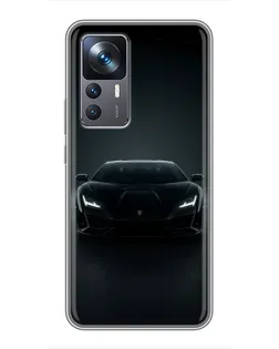 Чохол для Xiaomi 12T Pro з картинкою «Чорний Lamborghini Aventador»