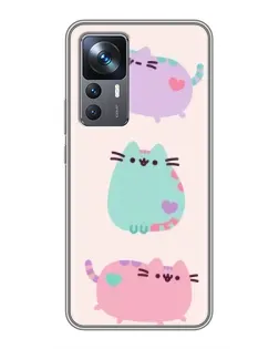 Чохол для Xiaomi 12T Pro з картинкою «Pusheen тріо» Чохол для Xiaomi 12T Pro з картинкою «Pusheen тріо»