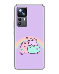 Чохол для Xiaomi 12T Pro з картинкою «Веселкові Пушини» Чохол для Xiaomi 12T Pro з картинкою «Веселкові Пушини»